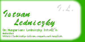 istvan ledniczky business card